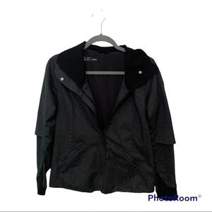 Brooks Pure Project Running Reflective grey full zipper reflective jacket size S